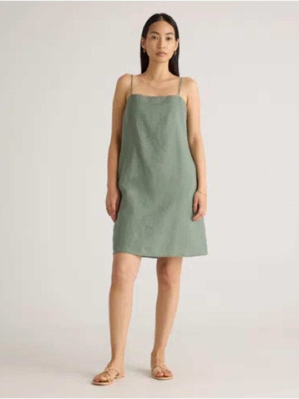 Quince Linen Spaghetti Strap Mini Dress